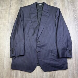 Brioni for Neiman Marcus Nomentano Blazer Coat Men 46R Blue 2 Buttons Wool Italy